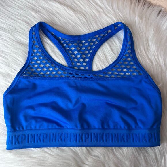PINK Victoria's Secret ULTIMATE Unlined Mesh Racerback Sports Bra Bralette Size - Picture 9 of 9